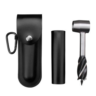Outdoor Survival Hand Drill Kit | PU Punching Tool with Stainless Bits 6