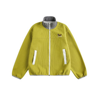 Color-Block Stand-Up Collar Sport Hoodie Cardigan 2