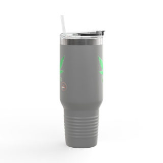 Organic cannabis leaf travel mug, 40oz insulated tumbler 5