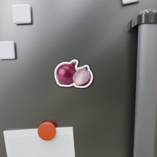 Red Onion Illustration Die-Cut Magnet 3