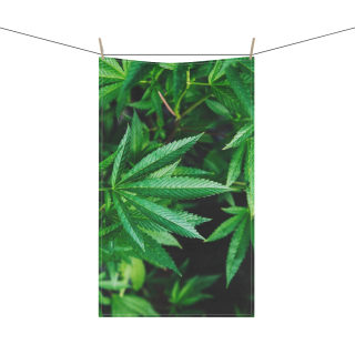 Cannabis Leaf Tea Towel | Kitchen Towel, Herb Botanical Print 5
