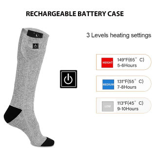 Rechargeable Electric Heated Socks with Battery Pack, Men's 2