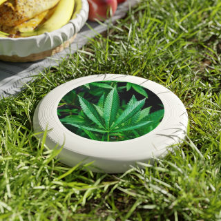 Cannabis leaf Wham-O frisbee 11