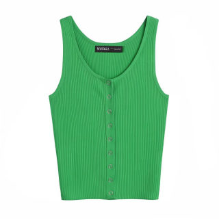Hot Girl Ribbed Knit Sleeveless Top 2