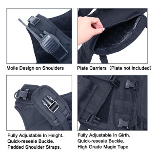 MGFLASHFORCE Molle Tactical Vest | Airsoft Plate Carrier 4