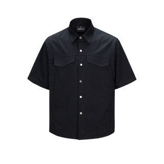 Collared Loose Short Sleeve Workwear Shirt 3