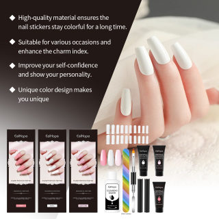 Crystal Extension Nail Set | Nail Glue & Modeling Tool Kit 4