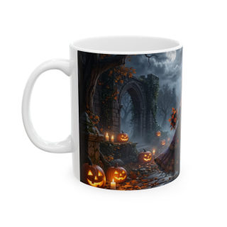 Victorian Pumpkin Lady Mug | Halloween Jack-o'-Lantern Ceramic Mug 5