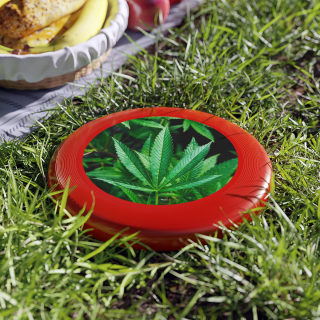 Cannabis leaf Wham-O frisbee 9