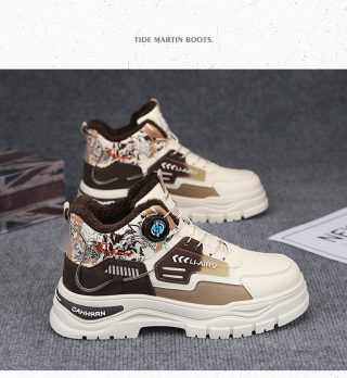 Men's Martin Boots | Fleece-Lined Waterproof Anti-Slip High-Top Work Boots 3