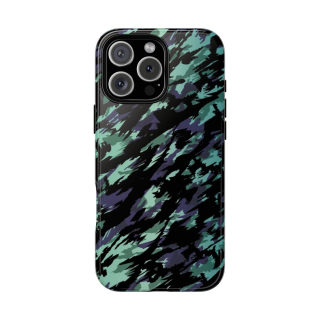 Teal Black Abstract Camo Phone Case 75
