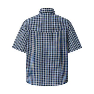 Loose Short Sleeve Checkered Shirt 2