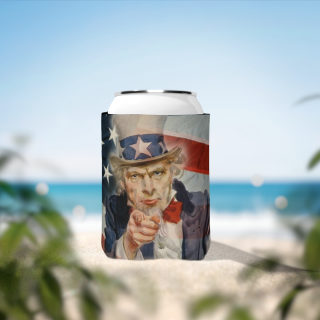 Uncle Sam Pointing Can Cooler Sleeve | American Flag Patriotic 4