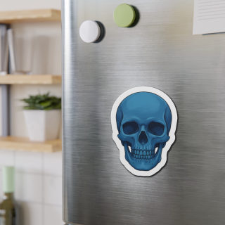 Blue Skull Die-Cut Magnet 10