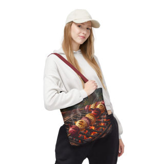 Grilled Vegetable Kabob Tote Bag | BBQ Skewers, Summer Cookout Market Tote 64