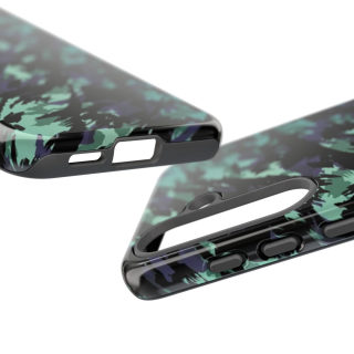 Teal Black Abstract Camo Phone Case 159