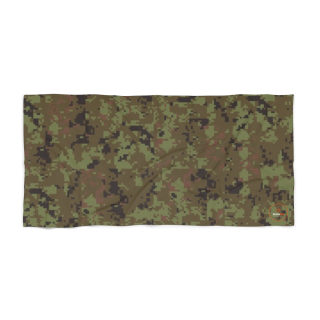 Green Digital Camo Beach Towel 2