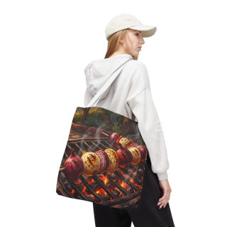 Grilled Vegetable Kabob Tote Bag | BBQ Skewers, Summer Cookout Market Tote 69