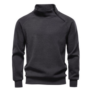 Slant Zip Stand-Up Collar Men's Track Top 5