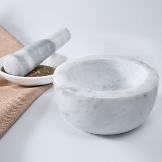 Marble Mortar and Pestle | Household Kitchen Spice Grinder 4