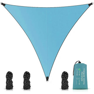 Triangle Sun Shade Sail 4x4x4m, Waterproof UV-Blocking Canopy