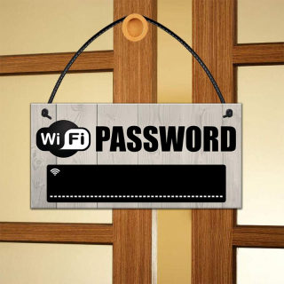 Wooden WiFi Password Sign | Hanging Chalkboard Home Coffee Bar Decoration 3