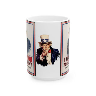 Uncle Sam I Want You Poster Mug | Ceramic Coffee Cup, Patriotic USA Design 2