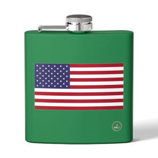 American flag flask, stainless steel 6oz 5