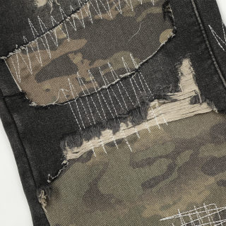 Splicing Camouflage Jeans 3