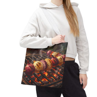 Grilled Vegetable Kabob Tote Bag | BBQ Skewers, Summer Cookout Market Tote 97