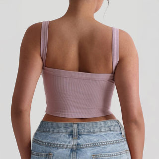 Y2K Yoga Style Off-Shoulder Sports Tank Top 2