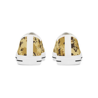 Gold Splatter Pattern Men's Low-Top Sneakers | Abstract Paint Design 6