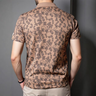Trendy Letter Print Short Sleeve Polo Shirt | Large Size Casual 5