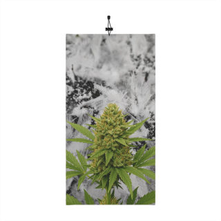 Cannabis Bud in Snow Neck Gaiter | Winter Neck Gaiter With Drawstring 3