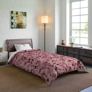 Pink Marble Splatter Comforter 6