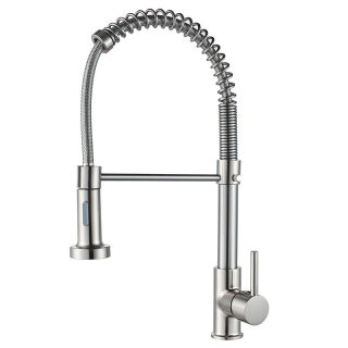 All-Copper Rotatable Spring-Style Kitchen Faucet 4