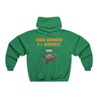 BBQ Onion Skewer Hooded Sweatshirt | Grilling Kyiv Ukraine Flag 11
