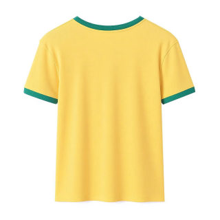 Round Neck Contrast Trim Printed T-Shirt 4