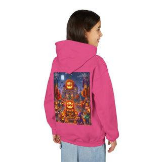 Spooky Pumpkin Patch Trick or Treat Kids Hoodie 95