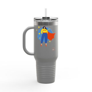 Super Mom comic burst insulated travel mug 29