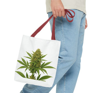 Cannabis Bud Illustration Tote | Botanical Cannabis Plant Tote 34