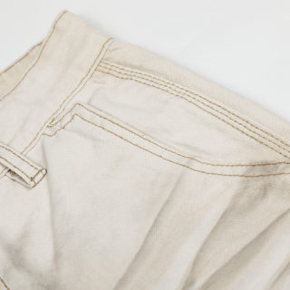 Distressed Washed Loose Denim Pants | White 3