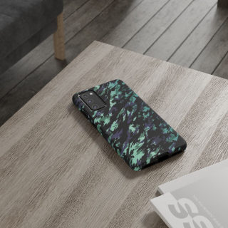 Teal Black Abstract Camo Phone Case 97