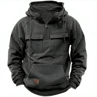 Men's Autumn/Winter Hooded Youth Hoodie | Workwear Solid Color Casual 6