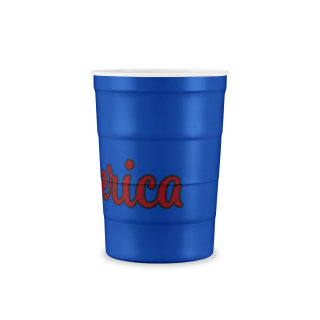 American peace sign recyclable steel cup 16