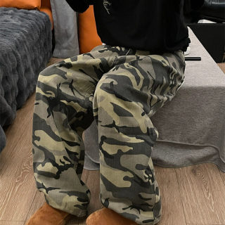 Camouflage Casual Wide Leg Washed Workwear Jeans | Men's 3