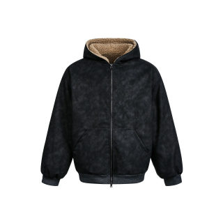 Retro Reversible Hooded Jacket