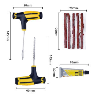 Car Tire Repair Tool Set with Vacuum Seal Strips 2
