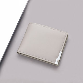 Men's Grey Ultra-Thin Short Wallet 4
