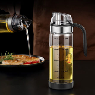 Automatic Glass Oil & Soy Sauce Bottle | Self-Opening Lid 4